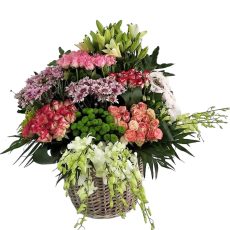 Multi Color Flower Basket