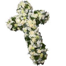 Mix White Flower Cross