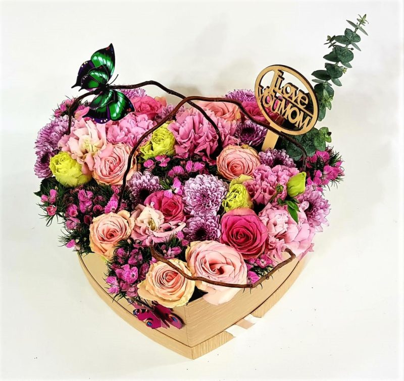 Flower Heart Shape Box