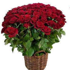 Red Roses Basket